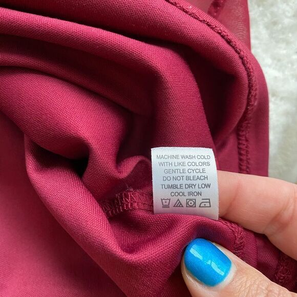 Charming Charlie Maroon Cocktail Dress Size Small - Picture 7 of 10